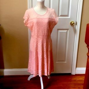 Pink lace dress